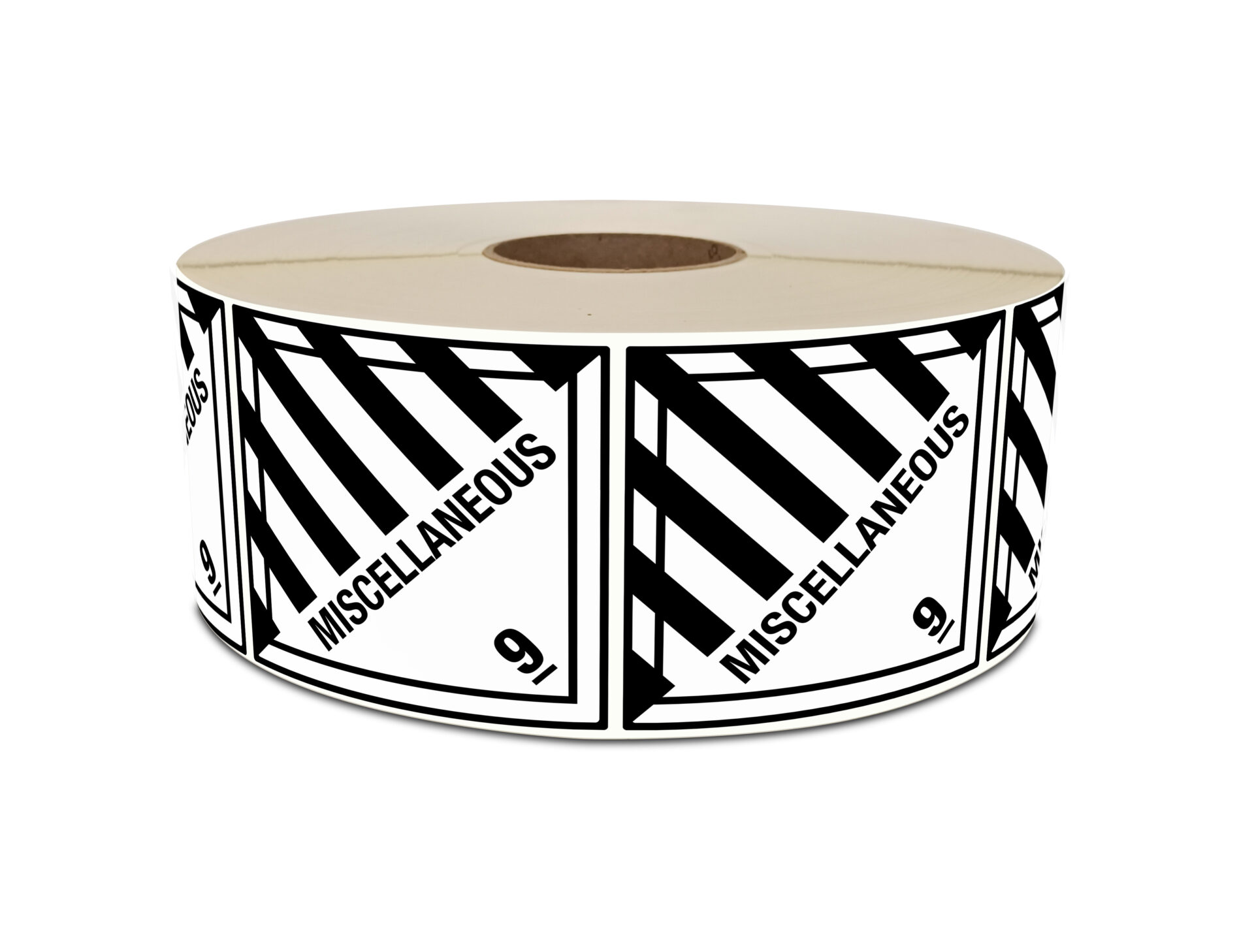 Gefahrzettel Kl. 9 Miscellaneous, 100x100mm, 3.000 Stk je Rolle