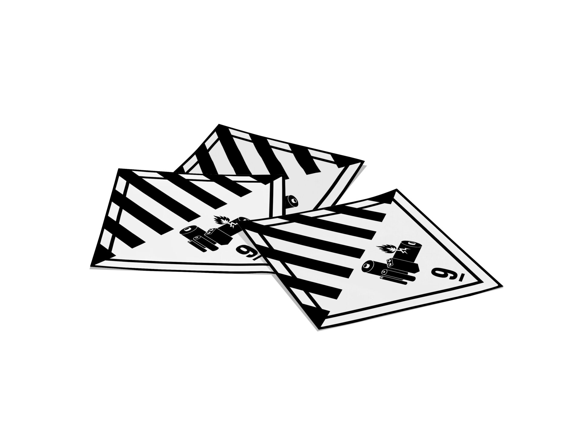 Produktinformationen "Gefahrzettel Kl. 9A, 100x100mm, 500 Stk je Rolle" Gefahrgutetikett "Gefahrzettel" gem. ADR, RID, IATA, IMDG Code