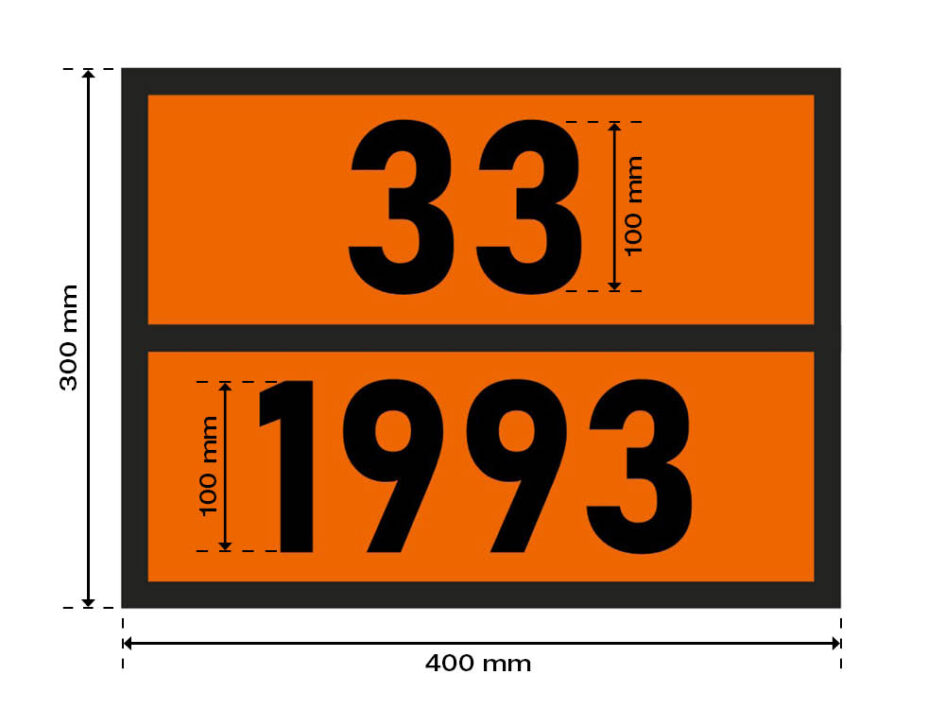 Hochwertige orangene ADR Warntafeln von BOXLAB Services