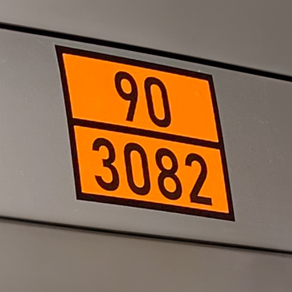 Orangene ADR Warntafel 90/3082 ENVIRONMENTALLY HAZARDOUS SUBSTANCE, LIQUID, N.O.S.