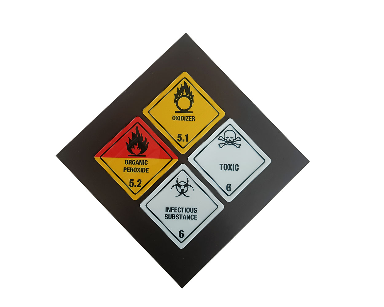 Gefahrzettel Magnete Klasse 5.1, 5.2, 6.1, 6.2