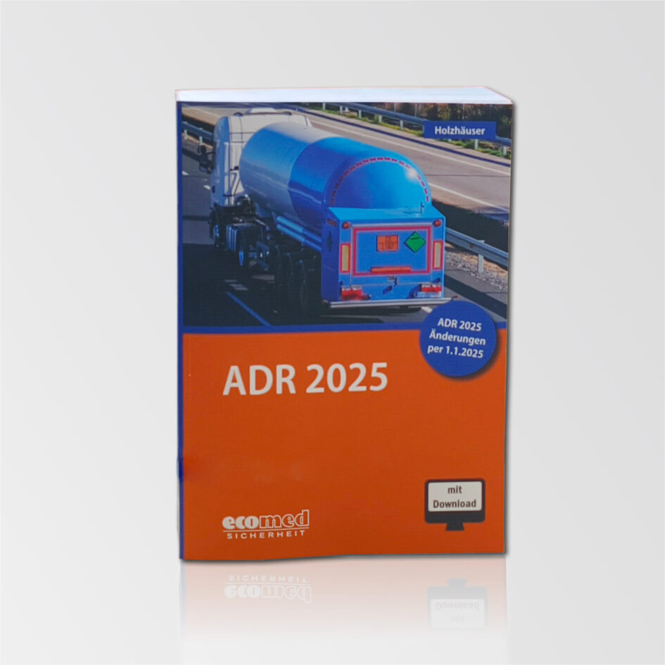 Freigestelltes ADR 2025 Buch auf weißem Hintergrund